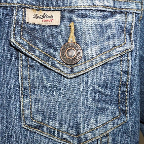 Levi's signature blue jean jacket XL EUC - Picture 4 of 5